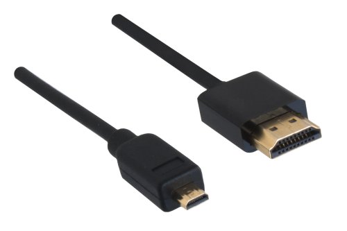 DINIC HDMI Kabel A Stecker/ micro HDMI (D) Stecker, , schwarz